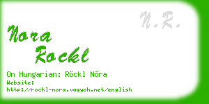 nora rockl business card