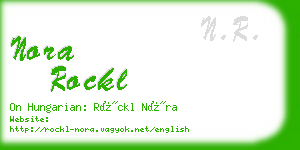 nora rockl business card